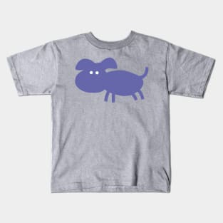 Mysterious Periwinkle Blue Chonk Puppy Dog Kids T-Shirt